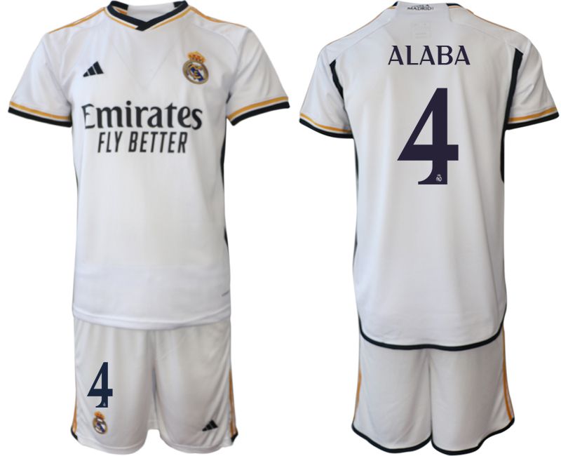 Men 2023-2024 Club Real Madrid home white #4 Soccer Jerseys->real madrid jersey->Soccer Club Jersey